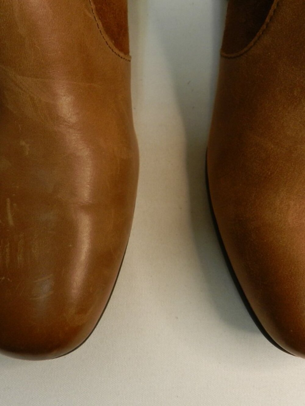 Born Leather w/Suede brown Tassel ankle Zip boots comfort block heel Size Sz 10 - Picture 7 of 13